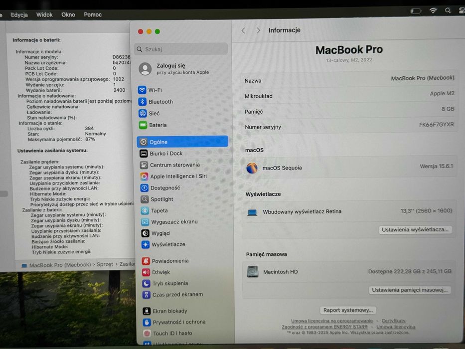 MacBook Pro 13 2022 M2 TouchBar 8GB RAM 256GB SSD Silver