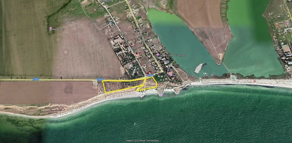 Продам участки Морское по 10 сот 2.5 га 1-й ряд от моря, рядом Коблево