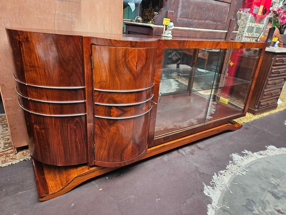 Móvel antigo / Cristaleira, estilo arte Deco - Recuperado