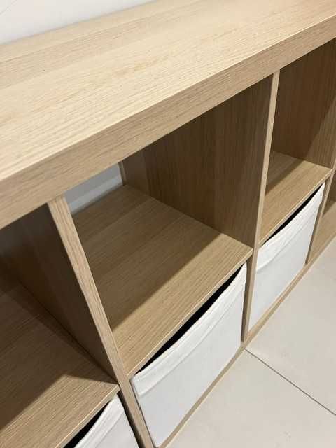 Estante Kallax efeito pinho