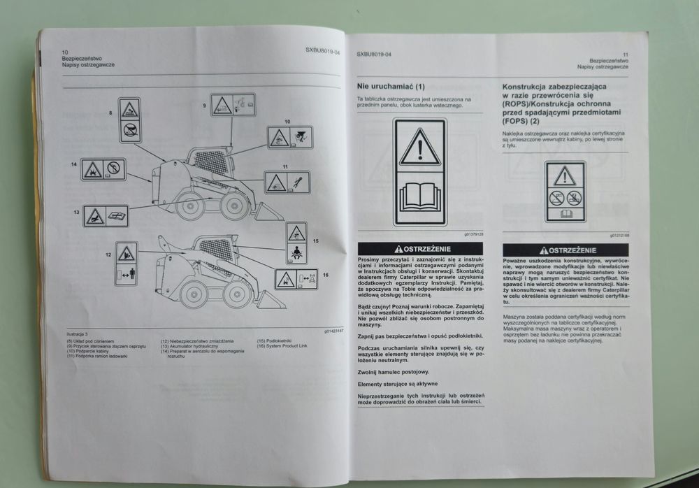 Instrukcja obsługi Caterpillar mini ładowarki