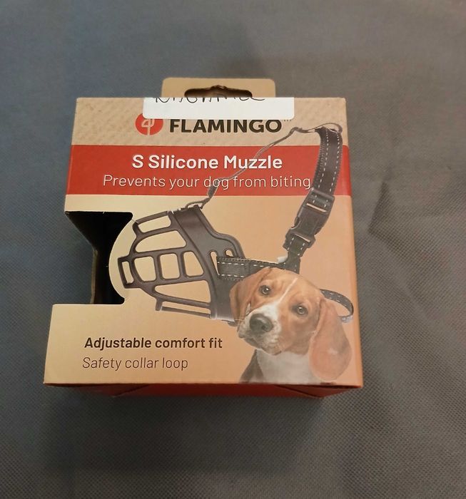 Kaganiec dla małych psów Flamingi xssilicone muzzle