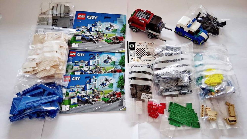 Lego City 60316 Police Station em peças novas semi montado
