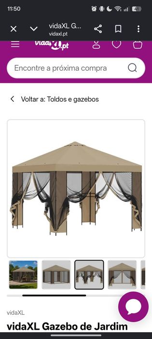 Toldo/Gazebo de Jardim Bege, 300x300