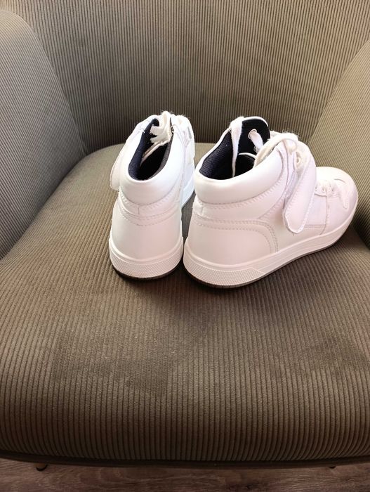 Шкіряні білі кросівки Zara High-top, 39 розмір