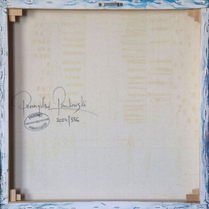 współczesny obraz  na płótnie „W Matni” 50x50 olej, do salonu, Przemo Pankowski
