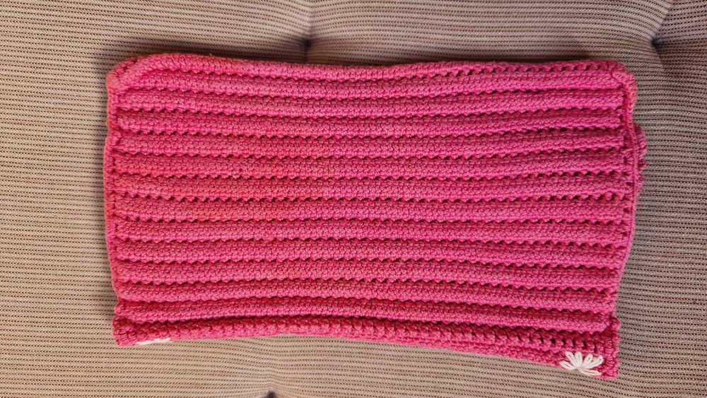 Bolsa de croché rosa