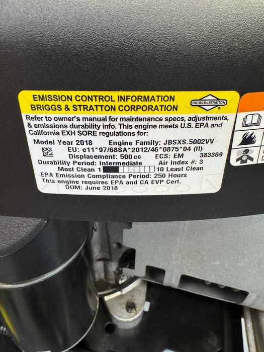 Traktorek Kosiarka John Deere E100 Briggs&Startton z USA TYLKO 55 Godz