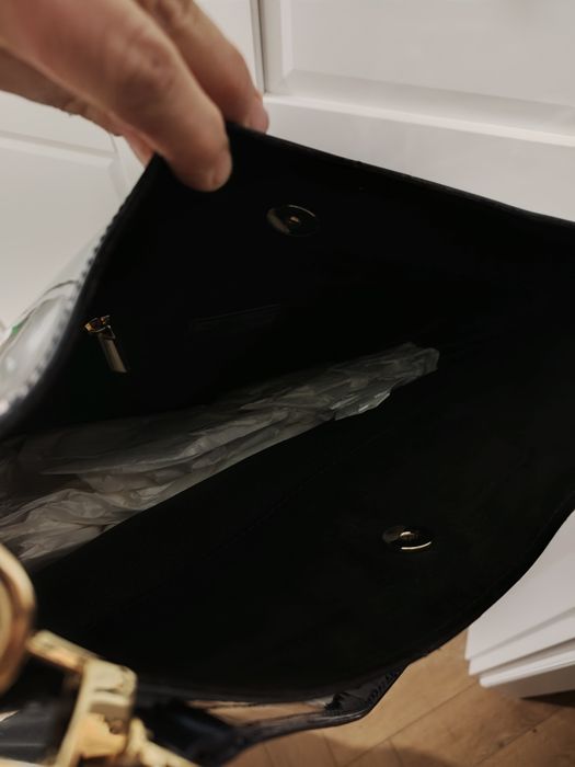 Torebka Batycki Kiss skóra lakierowana granat nowa granatowa