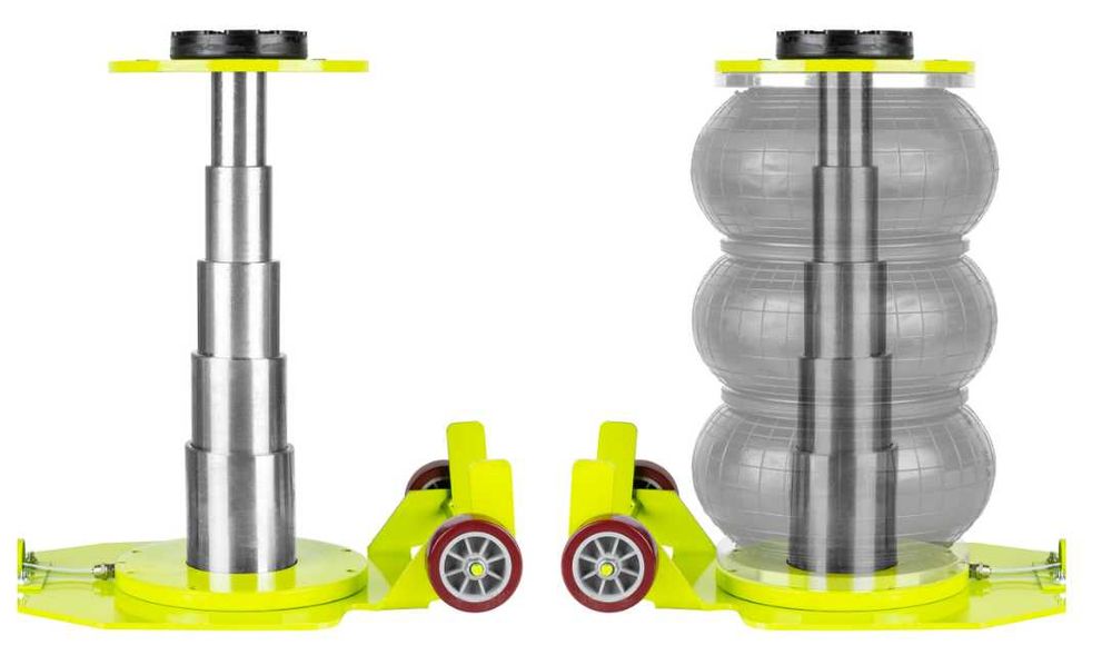 Podnośnik 3,5T Wzmocniony Pneumatyczny Bałwanek guma Lewarek Poduszka