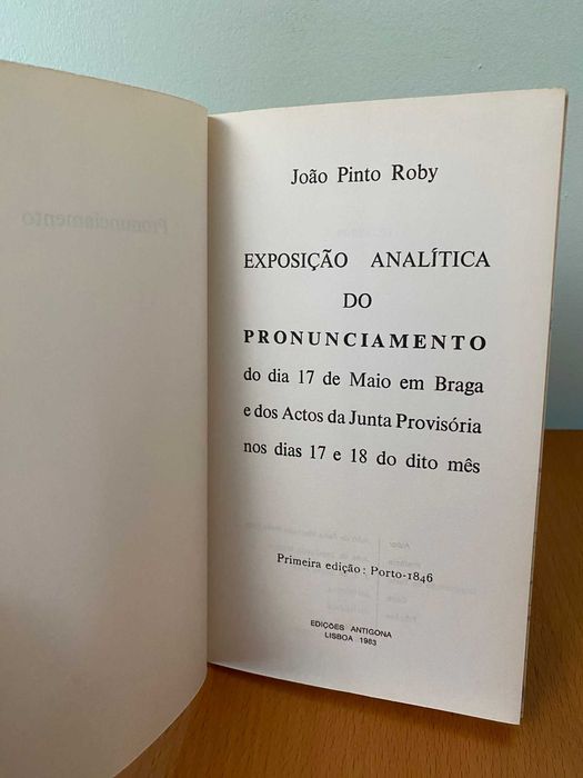 Pronunciamento - João Pinto Roby