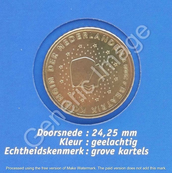 Conjunto introdutório selado de moedas de euro da Holanda de 2001