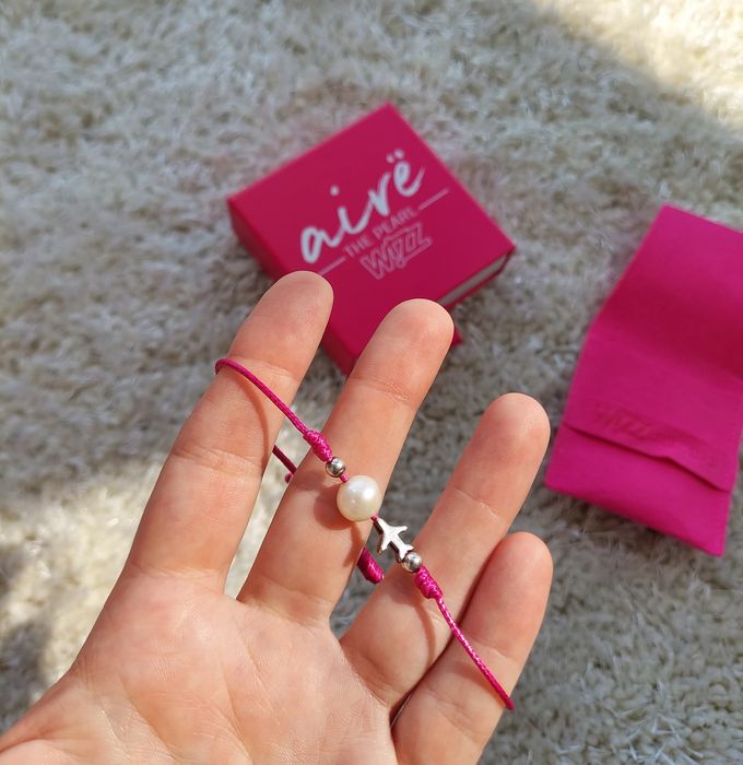 Браслет срібний Aire The Pearl з літаком і перлиною