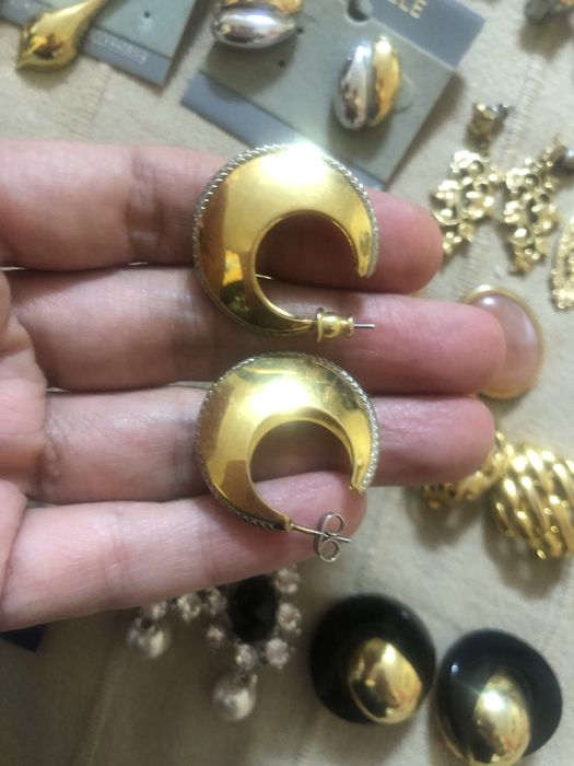 Винтажные клипсы и серьги