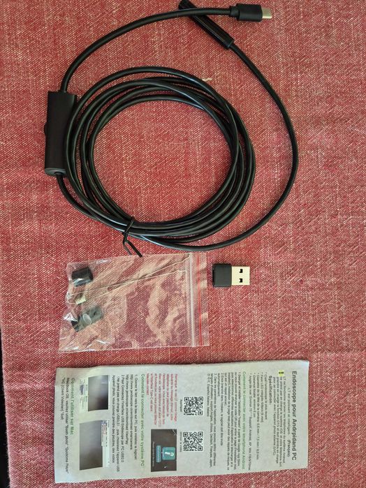 Kamera inspekcyjna HD 7mm IP67 led USB A/C 2m