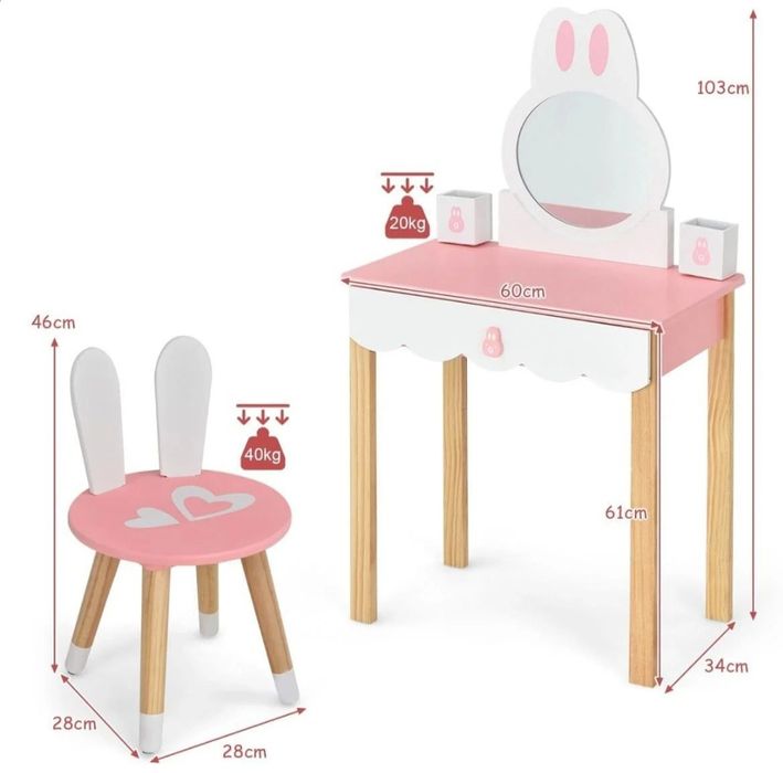 Toaletka dla małej dziewczynki nowa