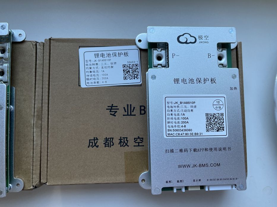 Jikong BMS плата экран 100A, 200А 4s-8s