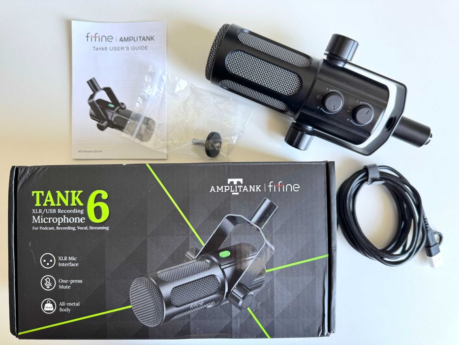 • Мікрофон динамічний FIFINE TANK 6 + Пантограф FIFINE BM66 •