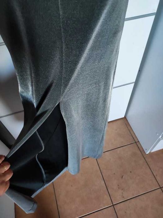 Down Stretton r S metaliczna sukienka Karnawał Wesele Studniówka