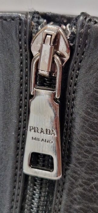Oryginalne PRADA MILANO r. 41 damskie skórzane botki skóra naturalna