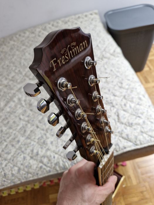 Gitara dwunastostrunowa Freshman FA1DCE12 + case