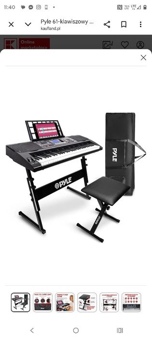Pianino keyboard PYLE jak nowy polecam