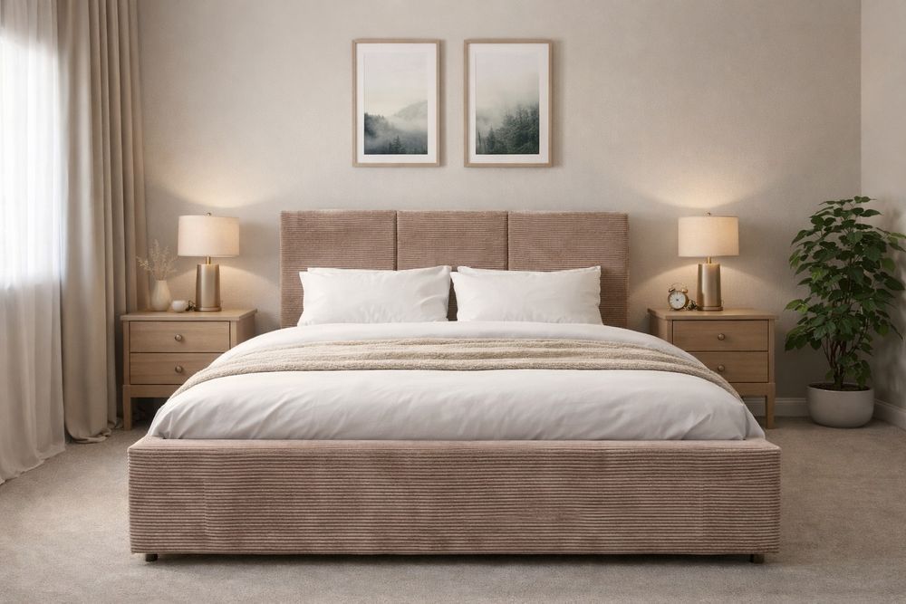 Łóżko tapicerowane z zagłówkiem | Nowoczesne | HIT