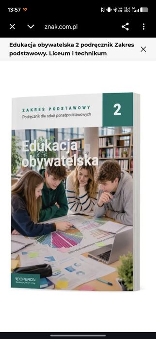 Edukacja obywatelska 2. Operon. Podręcznik.