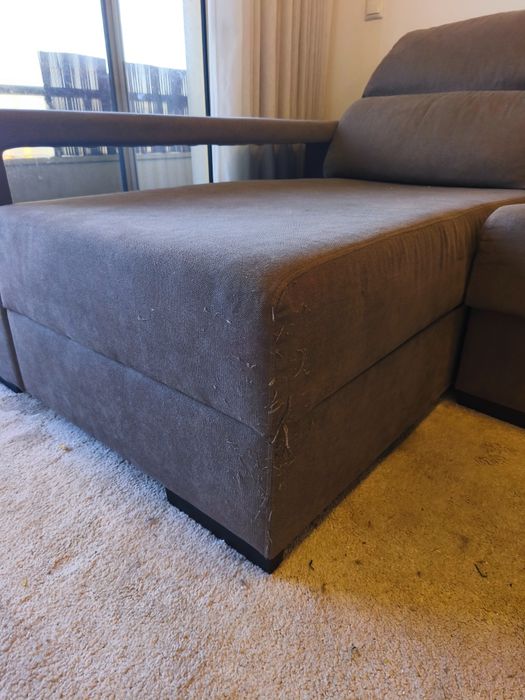 Sofá cinza chaiselong