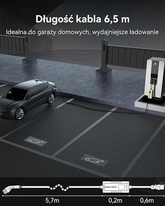Ładowarka aut elektrycznych 3,7 kW, 6,5 m