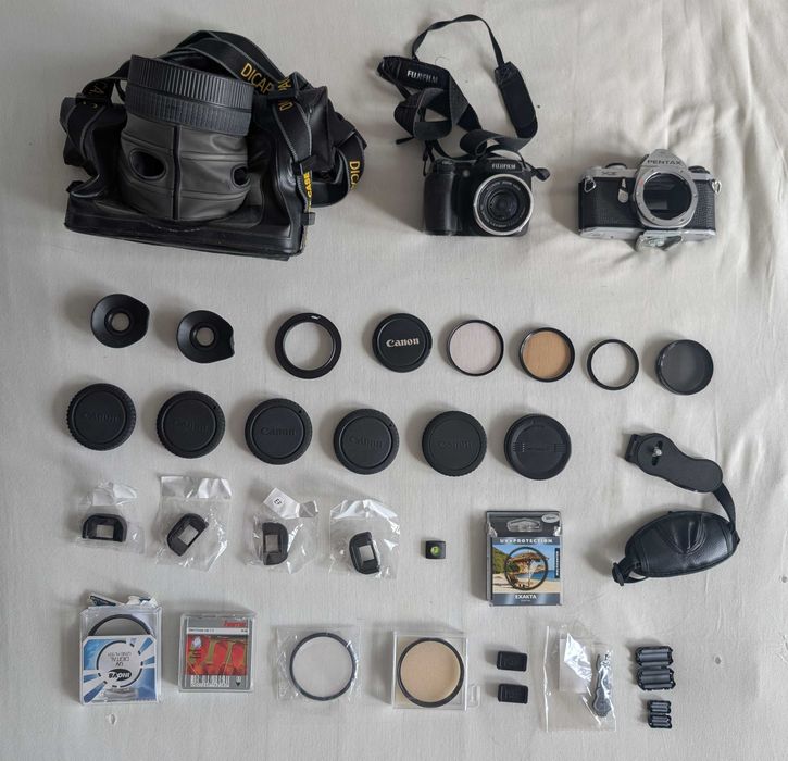 Liquidação | Camera Canon Nikon Filter Cap Cover Strap Cameras