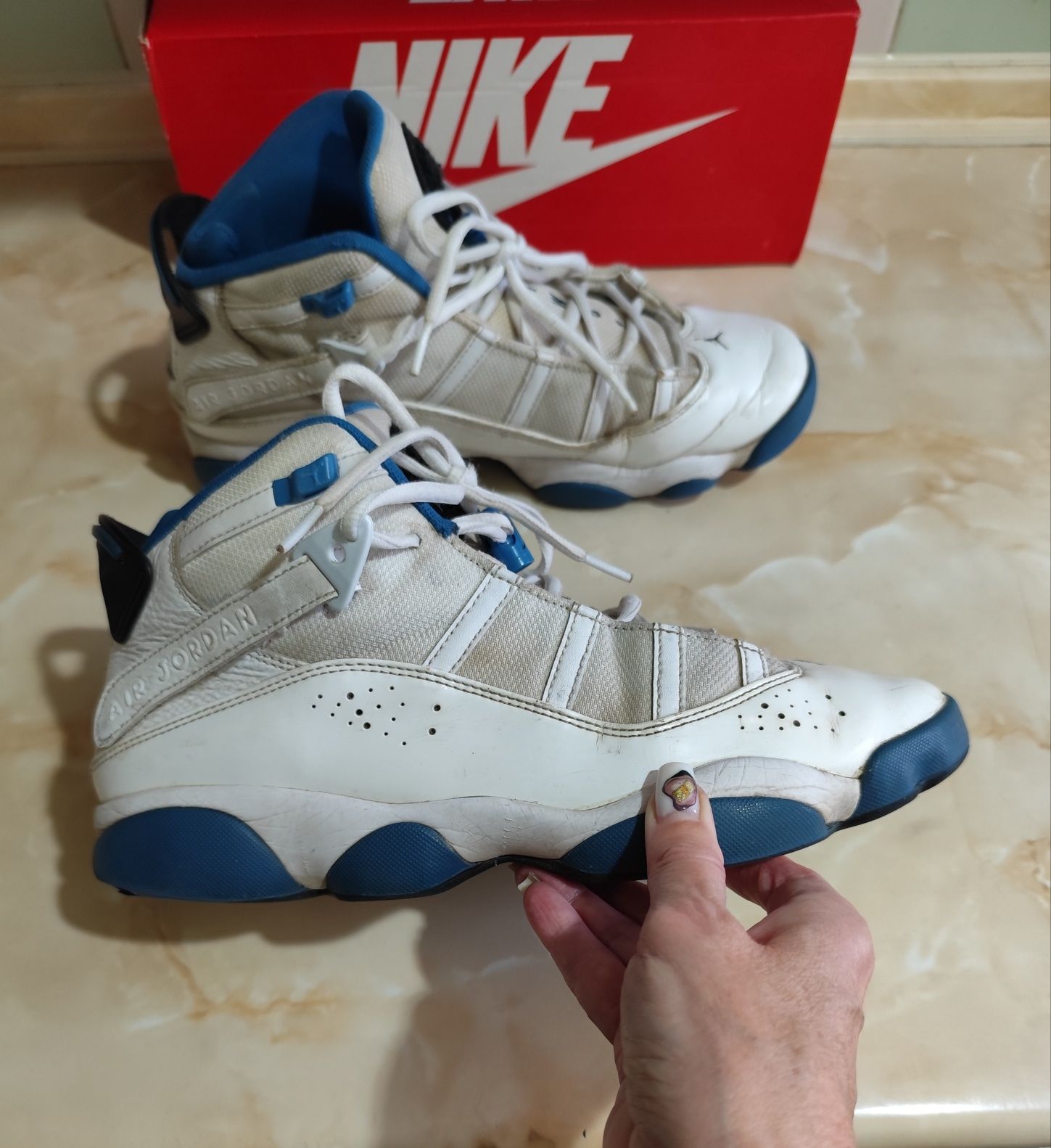 Air Jordan 6 Rings TW03 White Marina Blue Black. 1 500 Olx