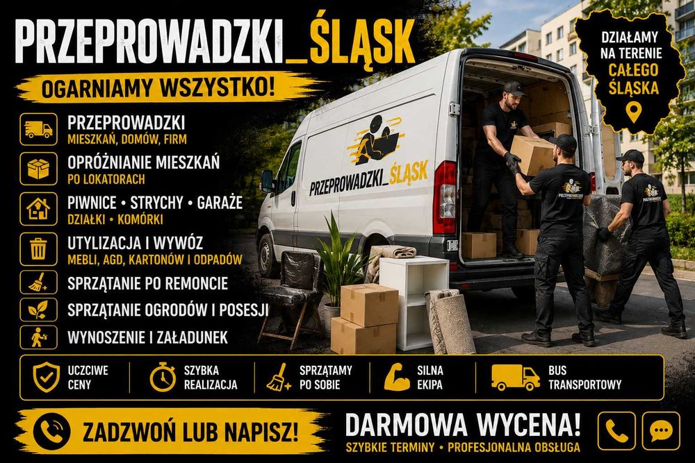 Przeprowadzki • Opróżnianie mieszkań • Utylizacja • Sprzątanie po remoncie