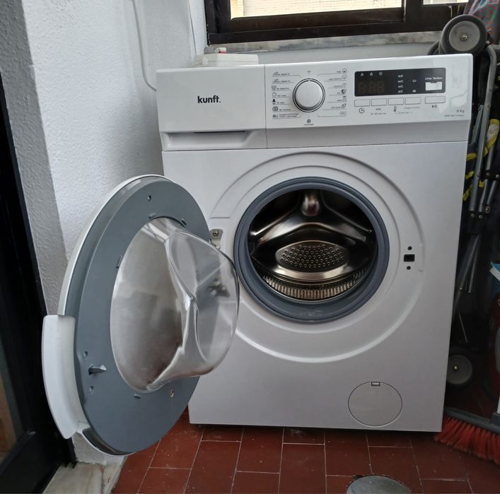 Máquina de Lavar Roupa KUNFT KWM8809 (8 kg - 1400 rpm - Branco)