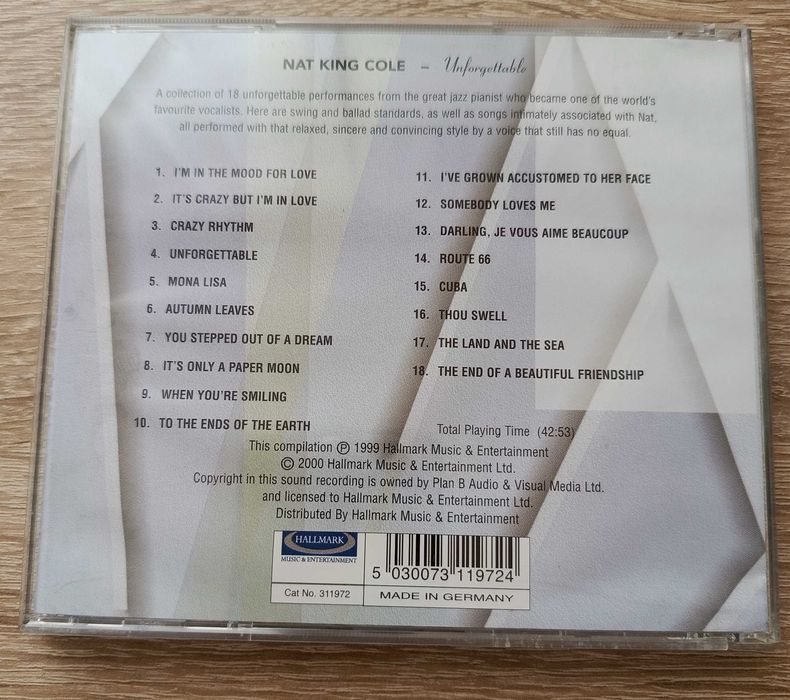 CD Nat King Cole Unforgettable