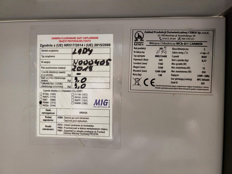 Lada chłodnicza zewnetrzny agregat