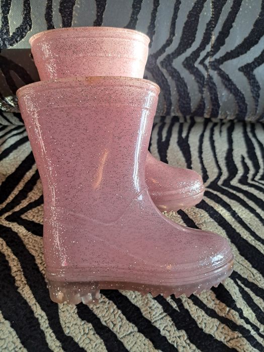 Сапожки резиновые с блёстками. Сапоги 19р .22 р,