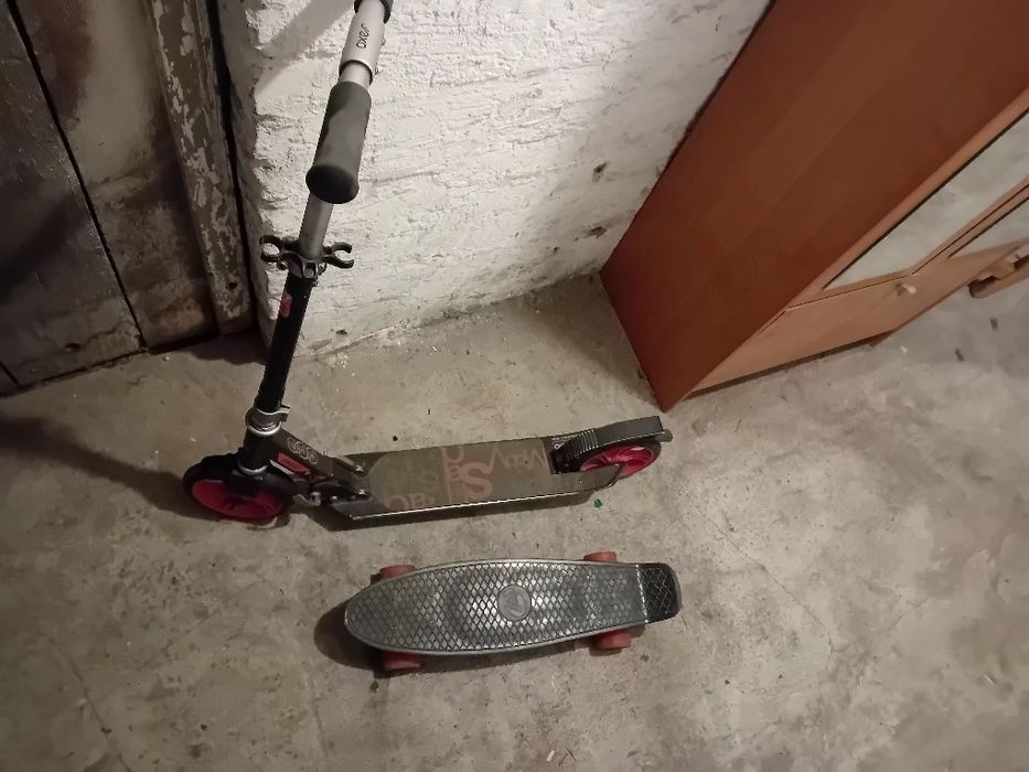 Hulajnoga Oxelo 7 i deskorolka fiszka