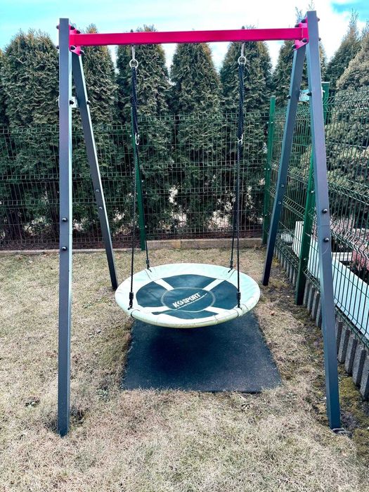 Huśtawka ogrodowa dla dzieci K-SPORT + bocianie gniazdo, Pilne, Okazja