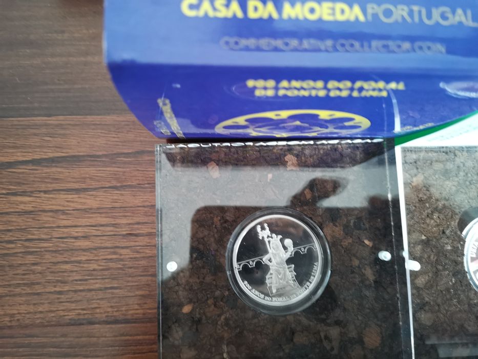 Conjunto 2 moedas prata proof - Foral e UEFA