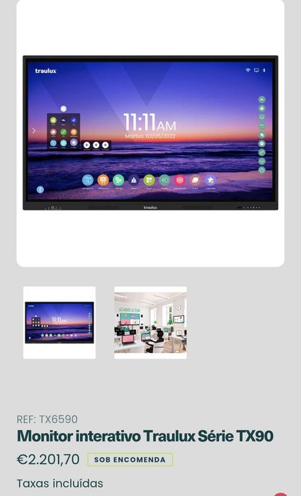 TV Interativa Traulux TX90 65 Polegadas