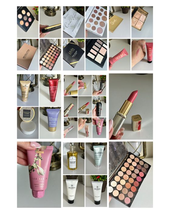 Косметика та догляд Maybelline, L’Oréal, Lancôme, Clarins, Elemis: туші, помади, блиски, тіні, рум’яна, хайлайтери, креми