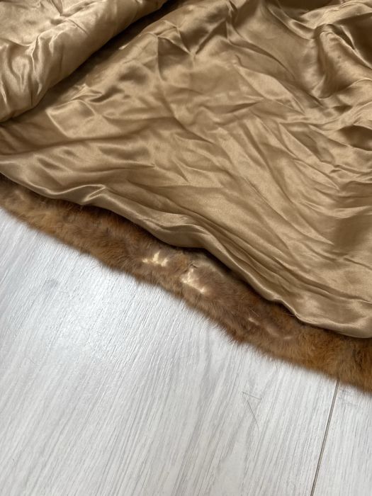 Futro naturalne z lisa plaszcz kożuch rudy lis