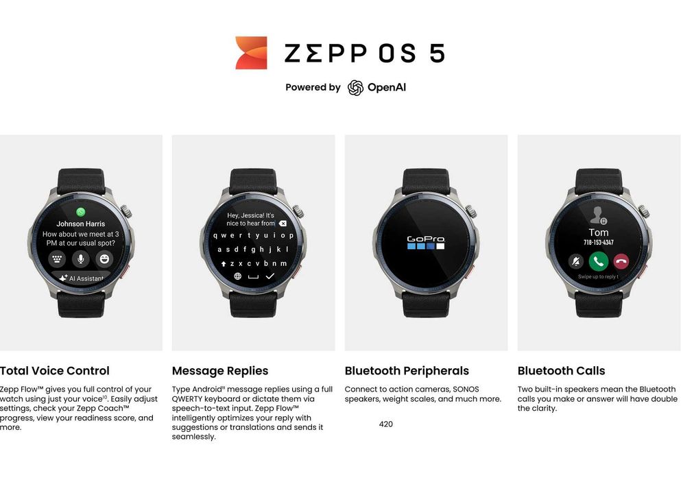 Смарт-годинник Amazfit Balance 2 AMOLED 1.5"  Black (без NFC)