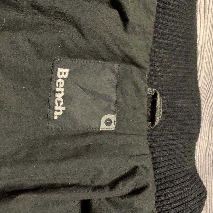 Кожаная куртка Bench Manchester Black Casual Signature Pilot Bomber Alpha Aviator
