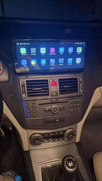 Tela Android 14 Mercedes W204 + GPS + Carplay sem fios (Novo)