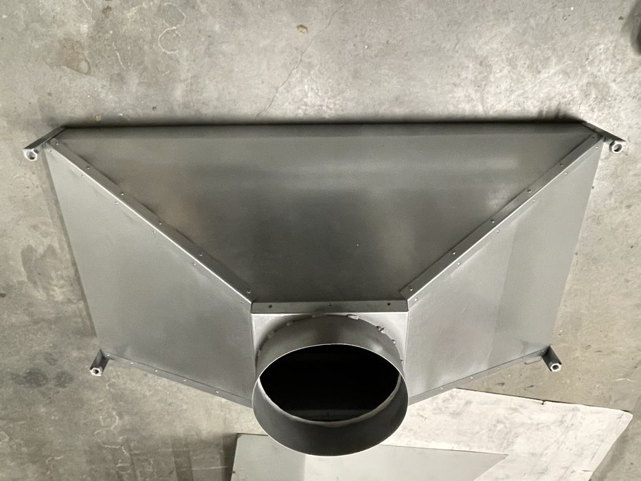 Okap przemyslowy blacha ocynk, nierdzewka, 1.4509