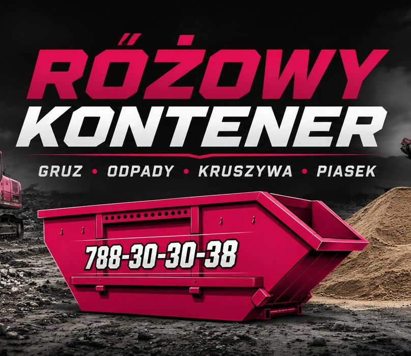 Wynajem kontenerów, wywóz gruzu, odpadów, ziemi, kamieni.