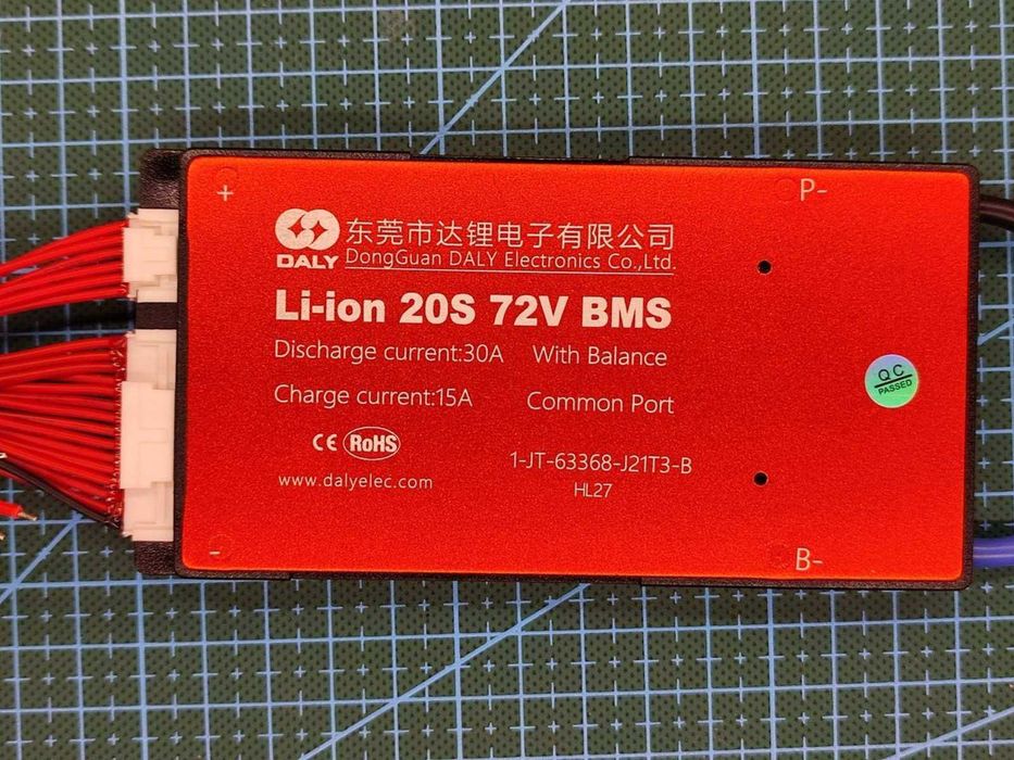 Плата BMS Daly Li-ion 20S 72 вольта 30А