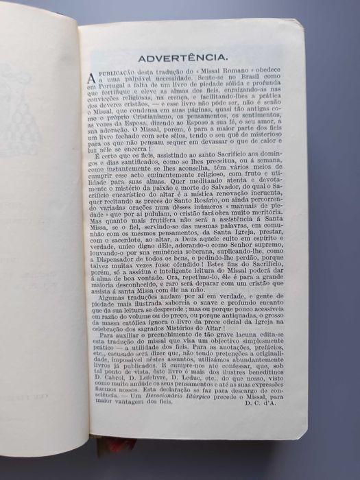 Missal Romano Antigo – Edição Clássica em Encadernação Tradicional
